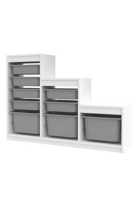 Hanah Home Armario Multiusos Blanco y Gris Hanah Home Armario Multiusos Blanco y Gris